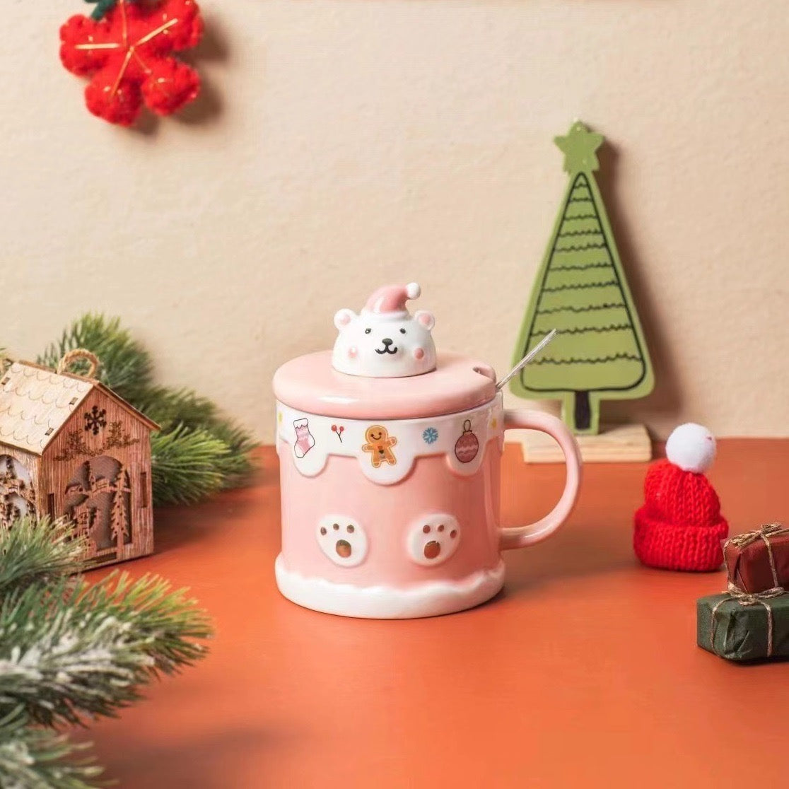 Cozy Polar Bear Christmas Mug