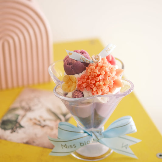 Blush Garden Flower Cup Candle