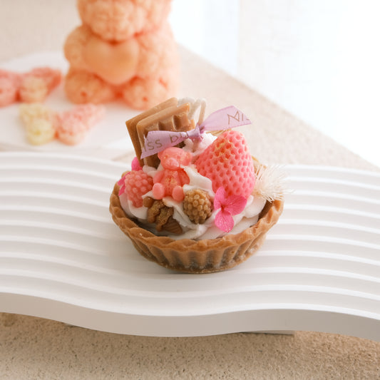 Vanilla Caramel Dessert Tart Candle