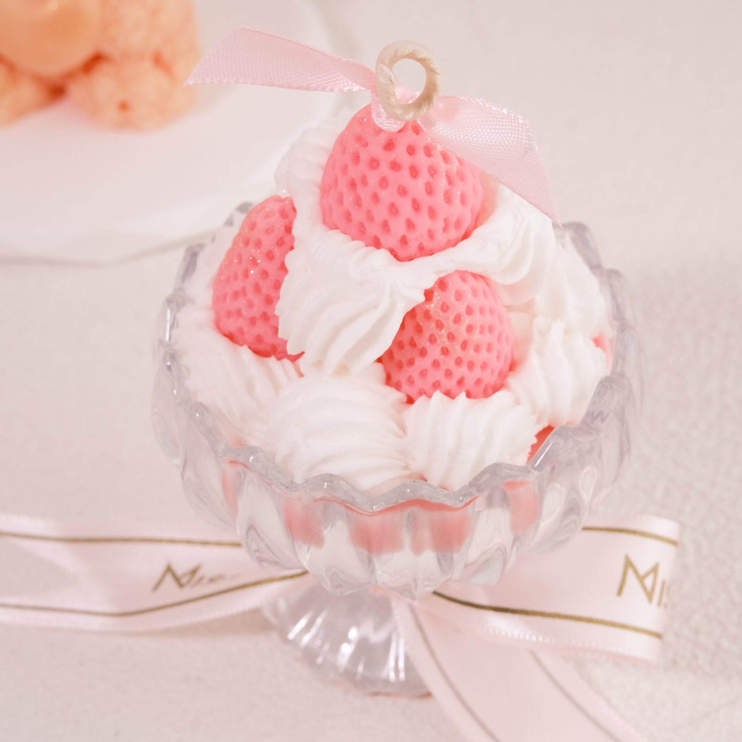 Miss Blooms Small Sundae Candle flatlay product shot