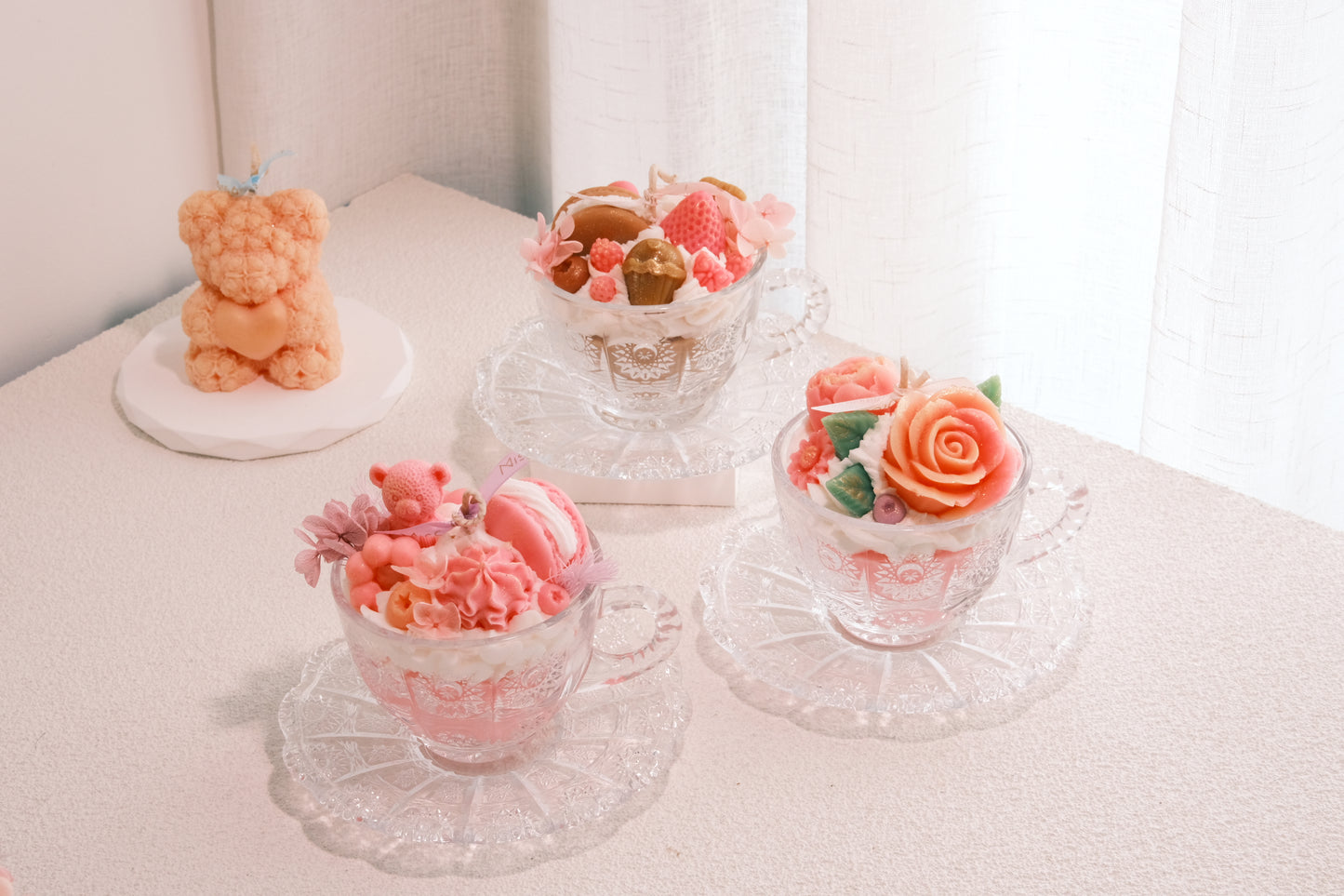 Sweet Harmony Trio Teacup Candle Set