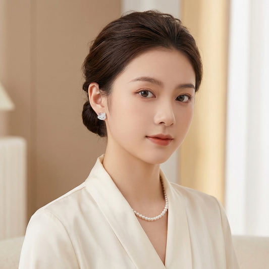 Sparkling Pave Kitty Rhodium Plated Earring