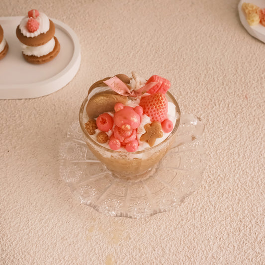 Vanilla Caramel Premium Vintage Tea Cup Candle