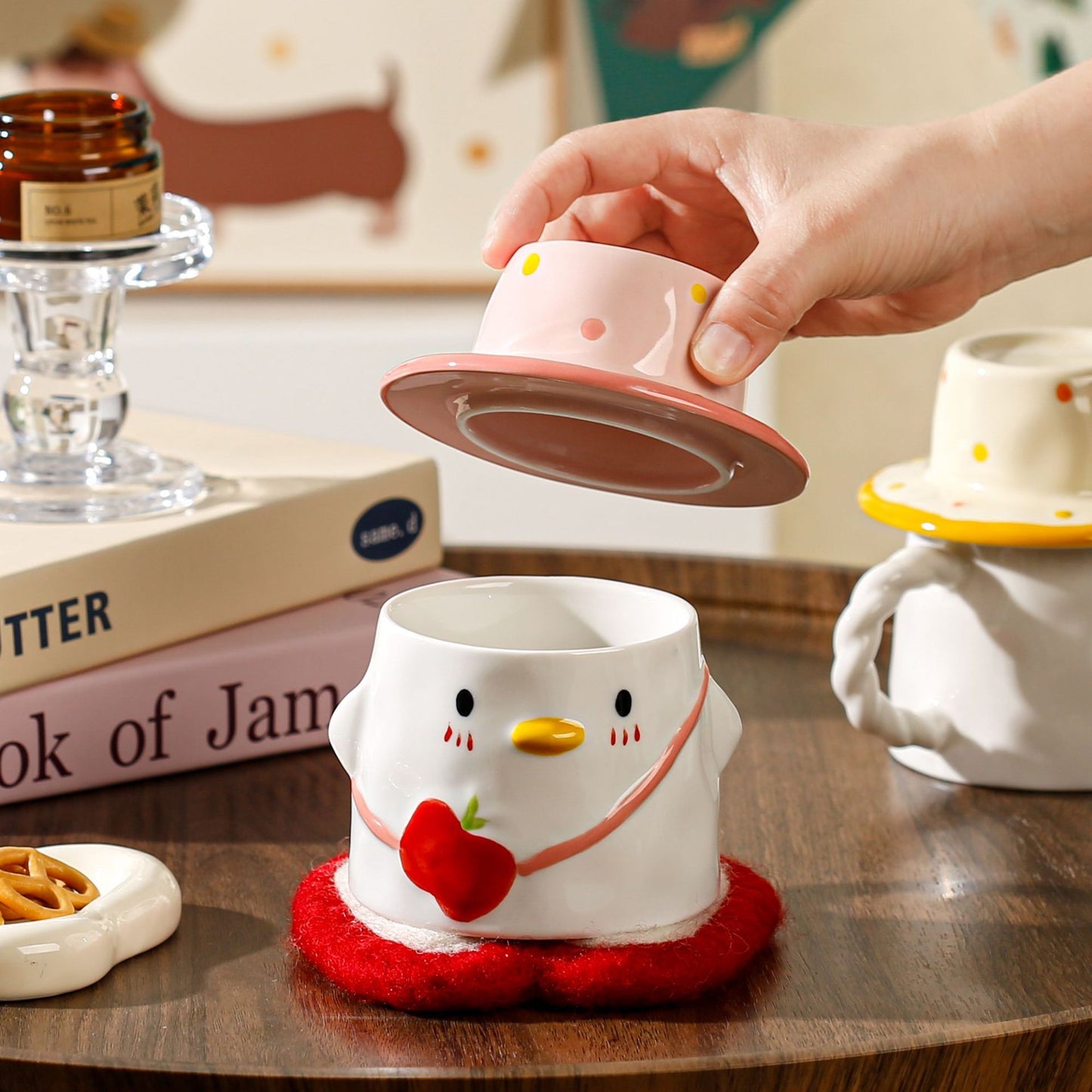 Lucky Duck Hat Mug with Hat Lid