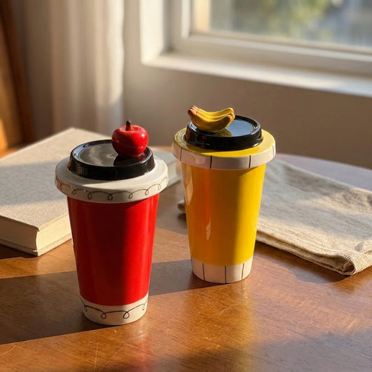 Fruit-Top Takeaway Ceramic Mug