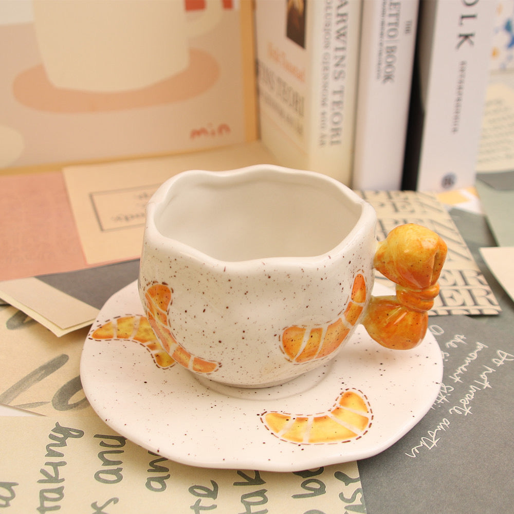 Bakery Series Ceramic Mug & Saucer Set