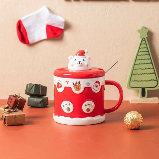 Cozy Polar Bear Christmas Mug