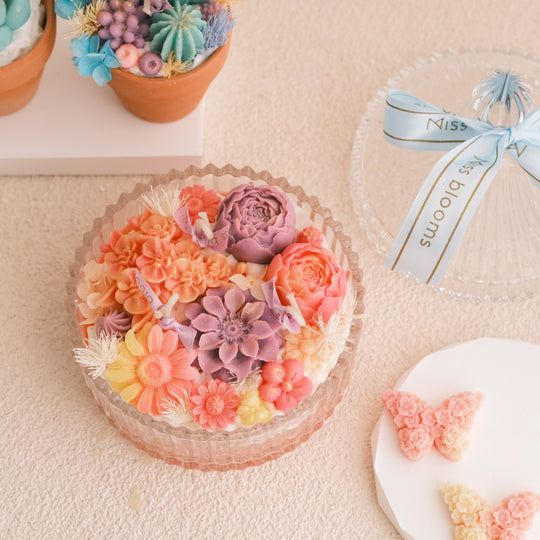 Sunrise Bloom Flower Candle