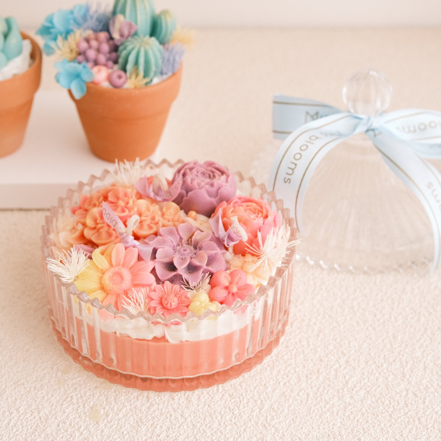 Sunset Bloom Flower Candle