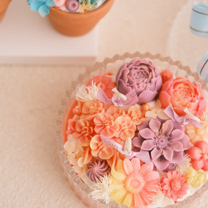 Sunrise Bloom Flower Candle