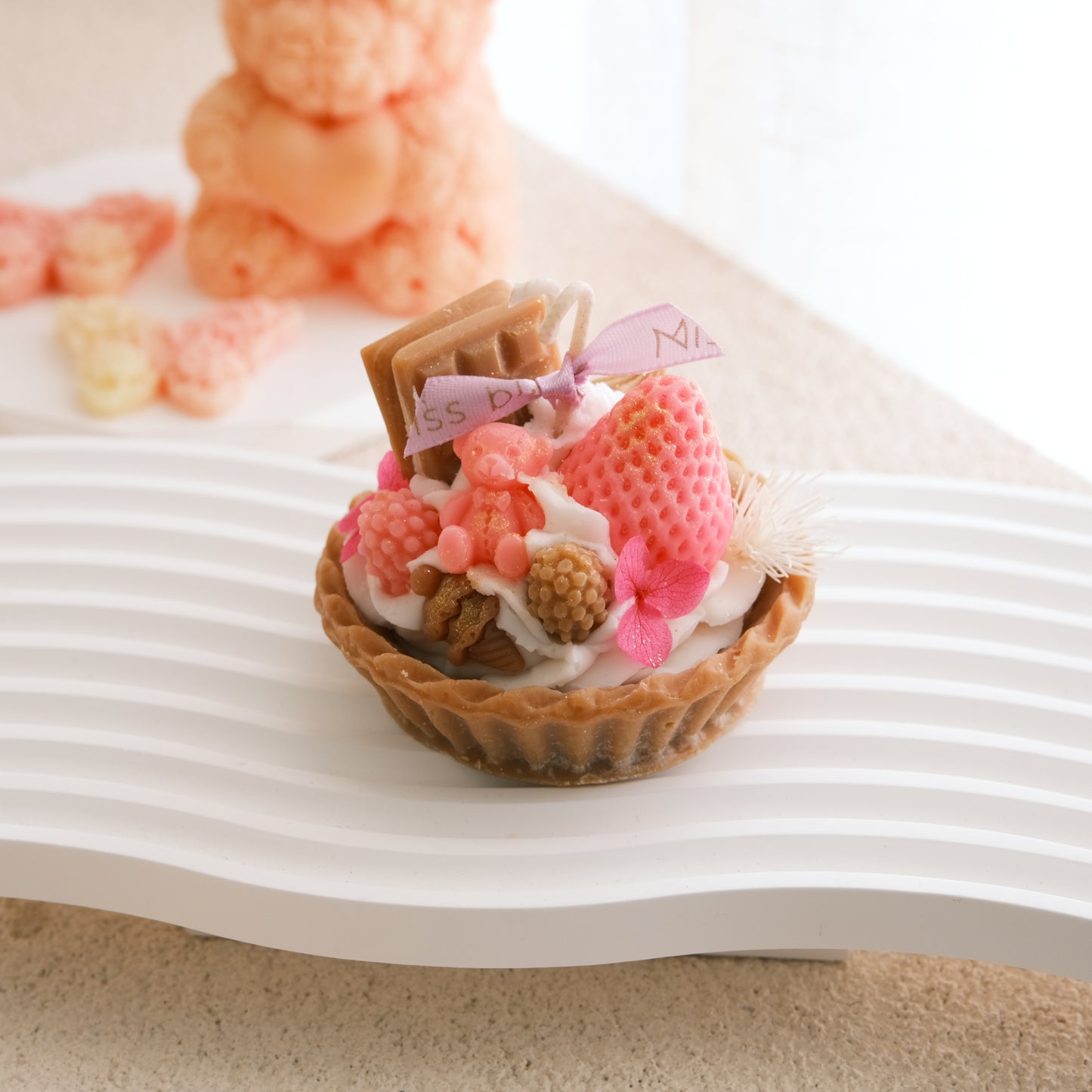 Vanilla Caramel Dessert Tart Candle