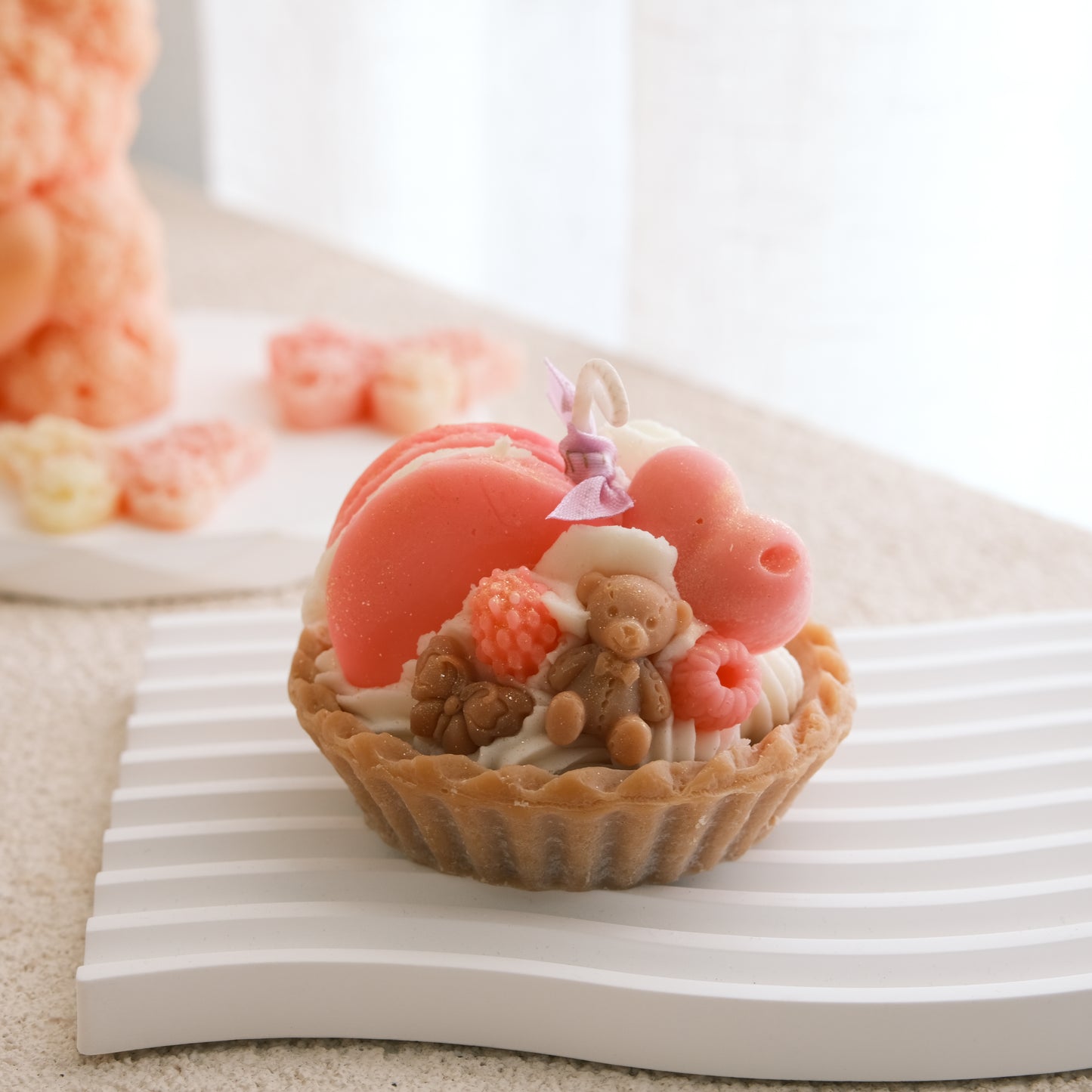 Vanilla Caramel Dessert Tart Candle