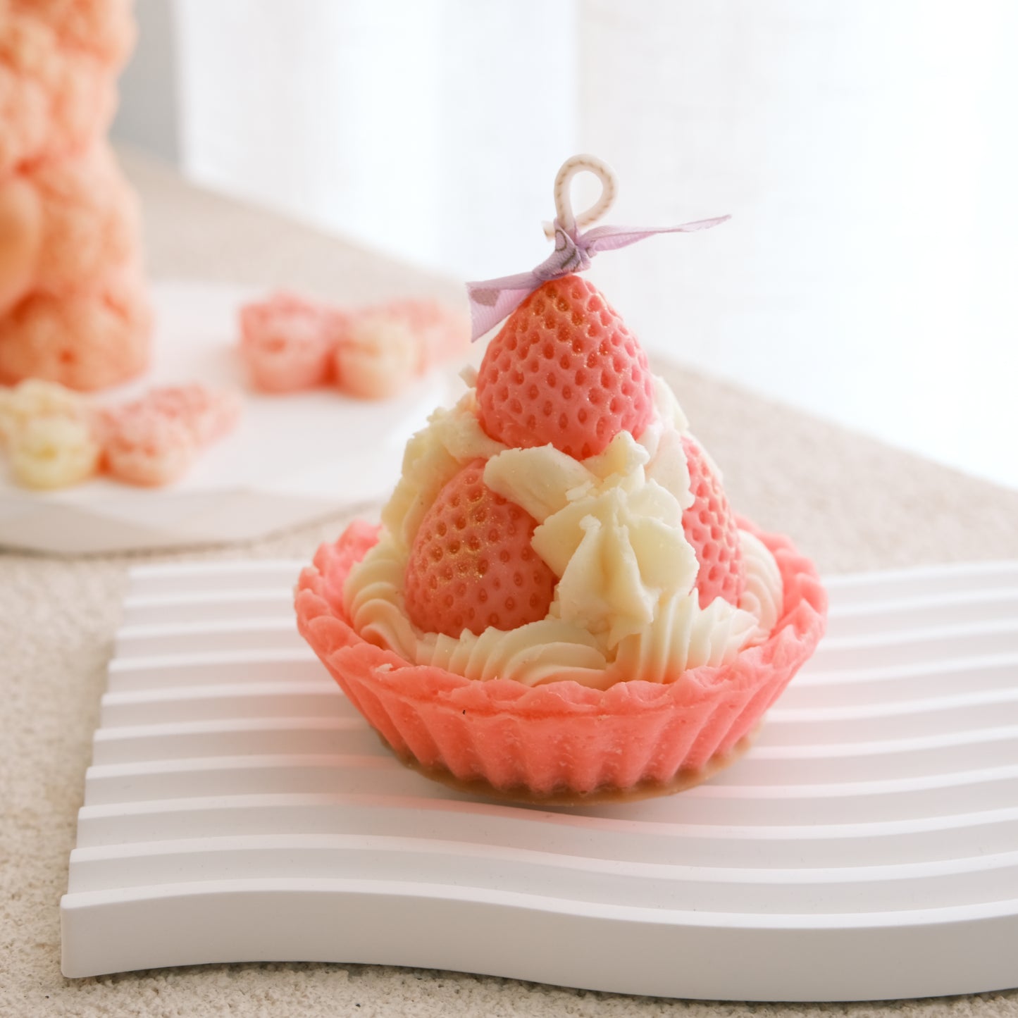 Vanilla Caramel Dessert Tart Candle