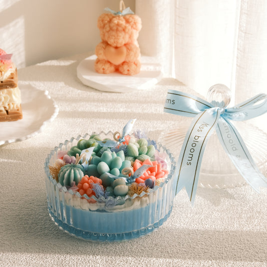 Blooming Cactus Garden Candle