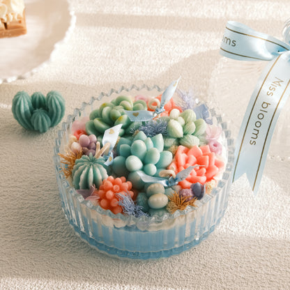 Blooming Cactus Garden Candle