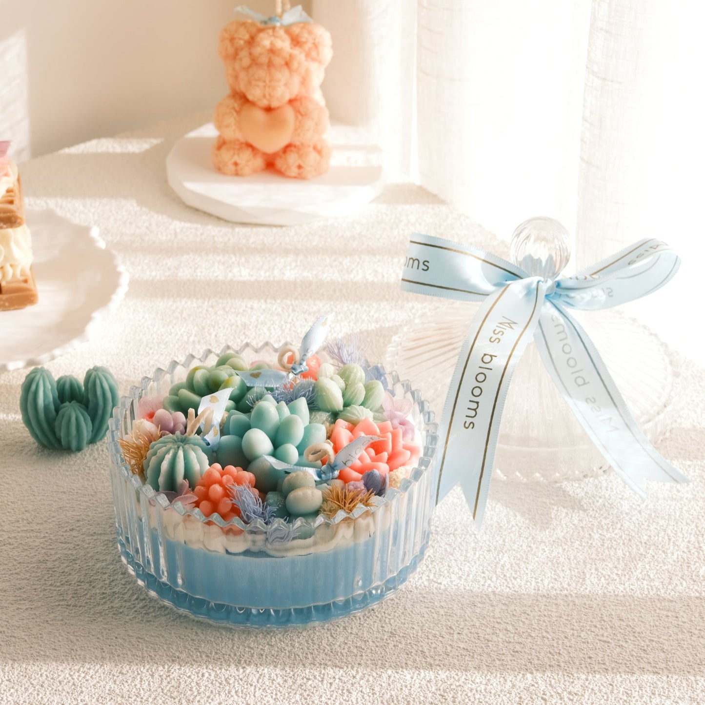 Blooming Cactus Garden Candle