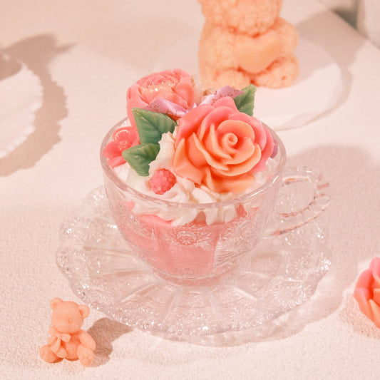 Flower Premium Vintage Tea Cup Candle