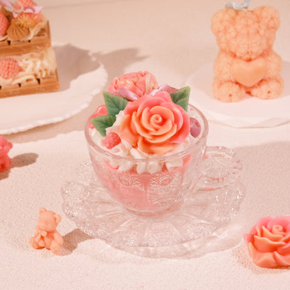 Flower Premium Vintage Tea Cup Candle