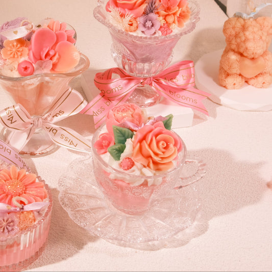Flower Premium Vintage Tea Cup Candle
