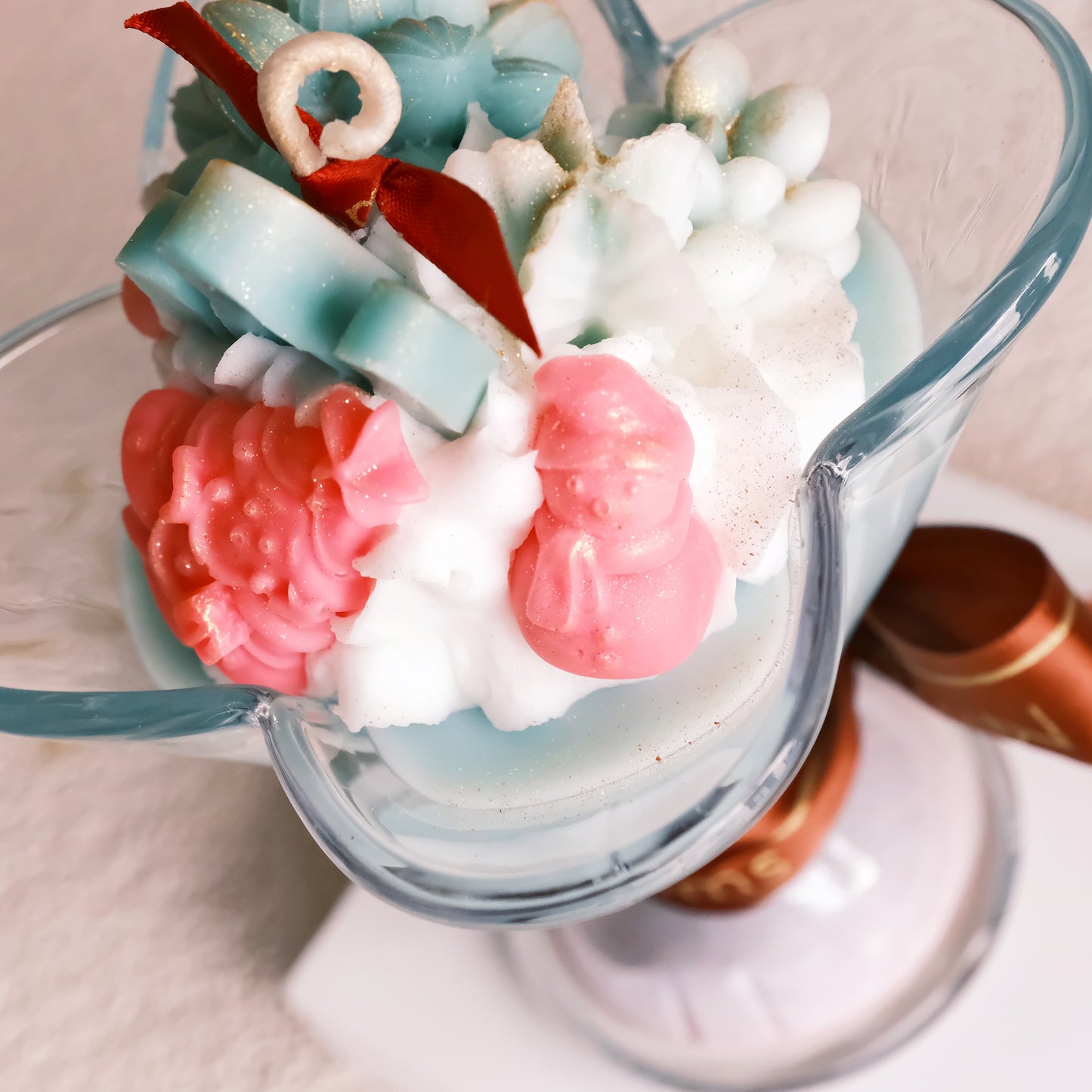 Christmas-themed Botanical Glass Candle