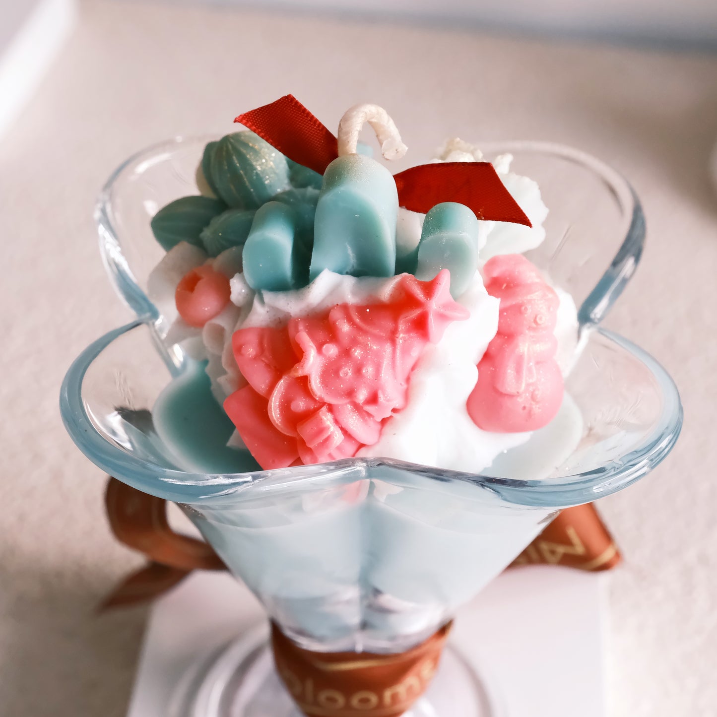 Christmas-themed Botanical Glass Candle