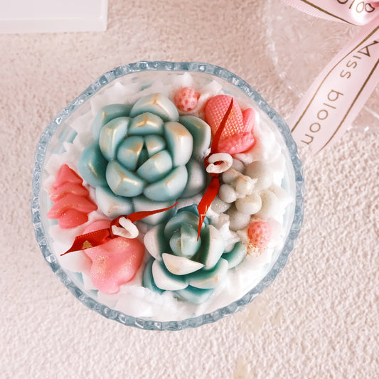 Christmas-themed Botanical Bowl Candle