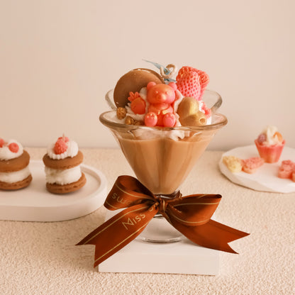 Vanilla Caramel Ice Cream Cup Candle