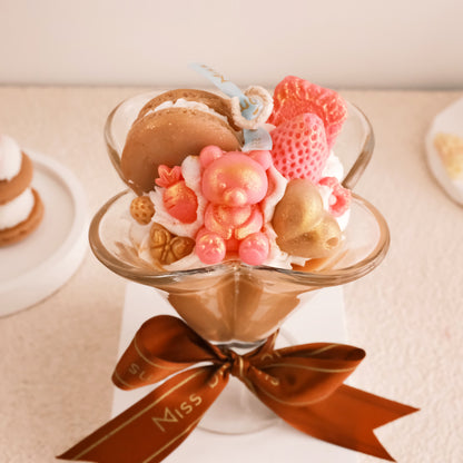 Vanilla Caramel Ice Cream Cup Candle
