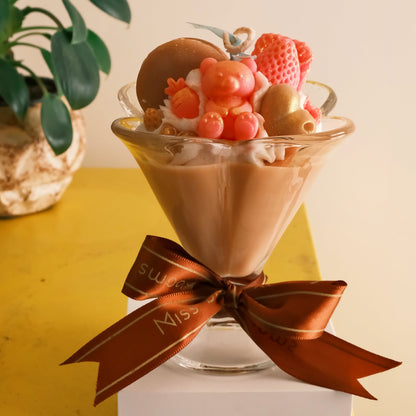 Vanilla Caramel Ice Cream Cup Candle
