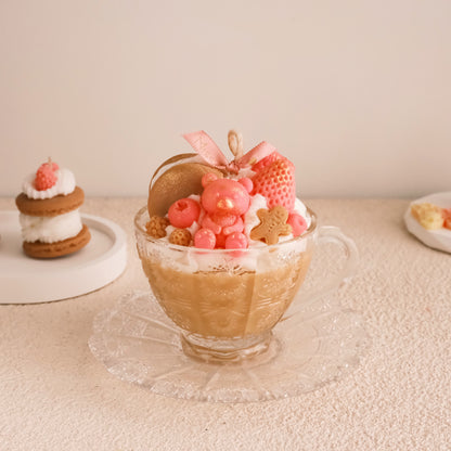 Vanilla Caramel Premium Vintage Tea Cup Candle