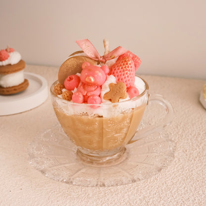 Vanilla Caramel Premium Vintage Tea Cup Candle
