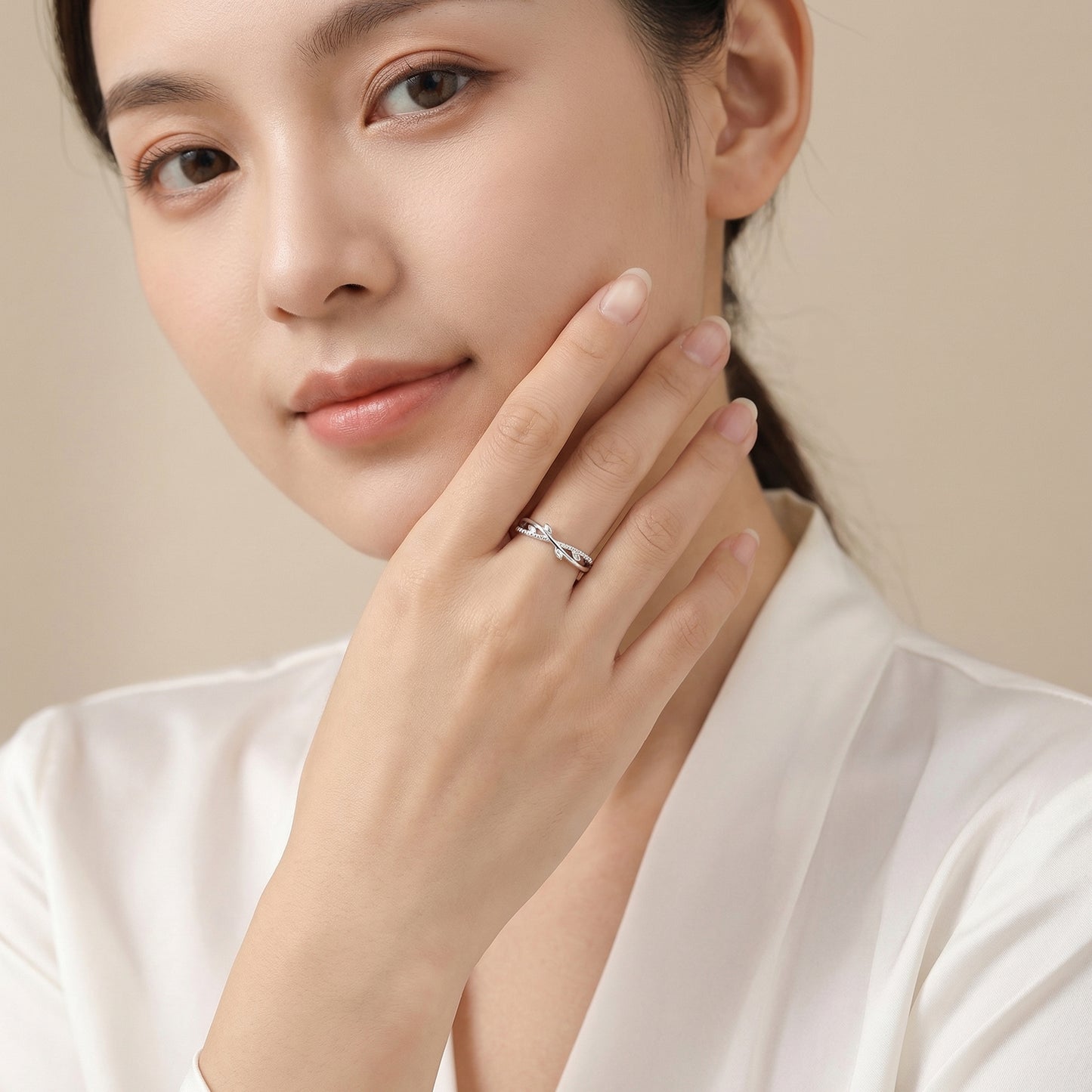 Delicate Twisted Vine Adjustable Sterling Silver Rings