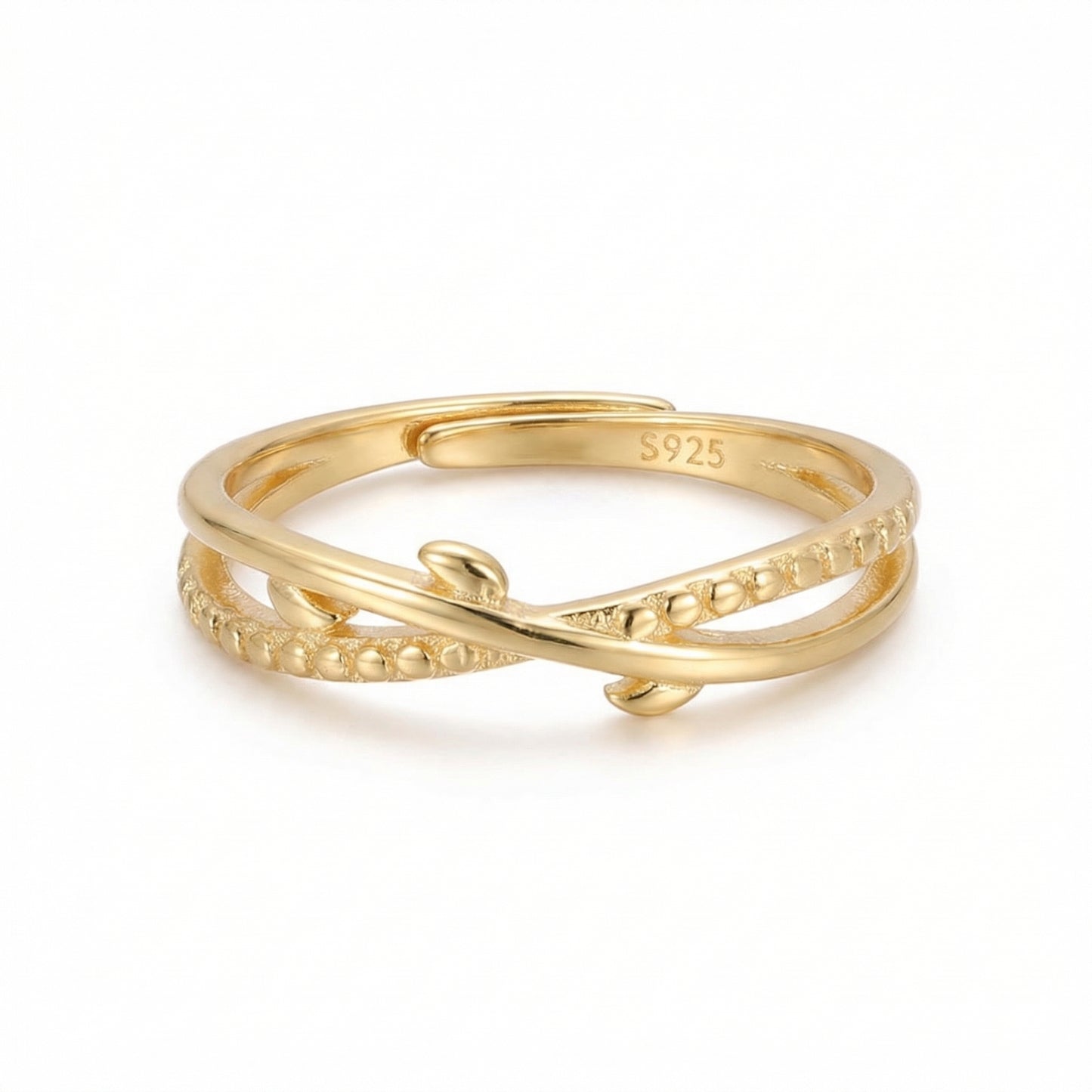 Delicate Twisted Vine Adjustable Sterling Silver Rings