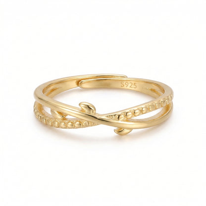 Delicate Twisted Vine Adjustable Sterling Silver Rings