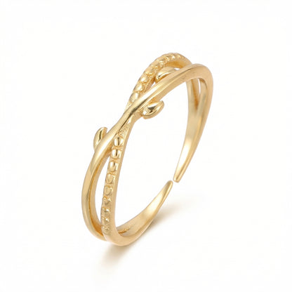 Delicate Twisted Vine Adjustable Sterling Silver Rings