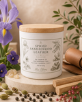 Spiced Sandalwood Leather Scented Candle | Inspired by Santal 33