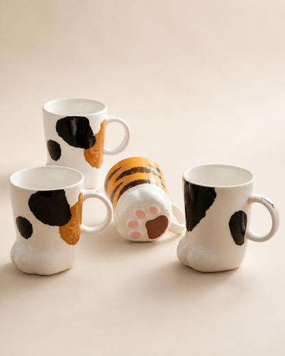 Cat Paw Print Ceramic Mug