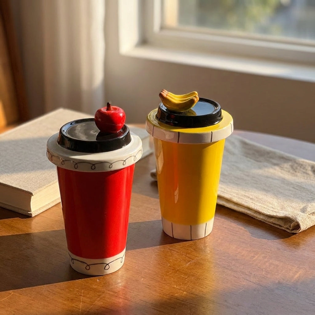 Fruit-Top Takeaway Ceramic Mug
