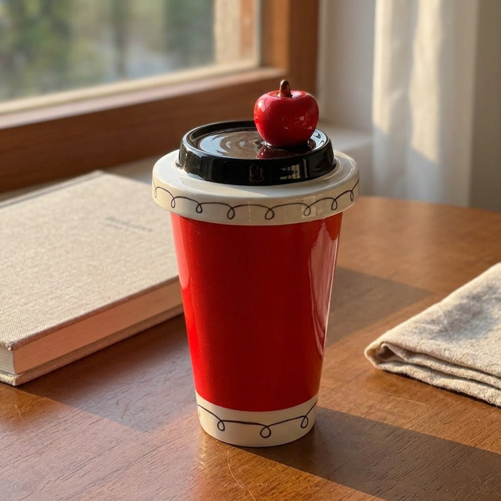 Fruit-Top Takeaway Ceramic Mug