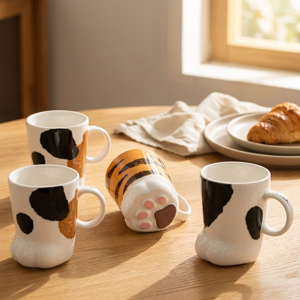 Cat Paw Print Ceramic Mug