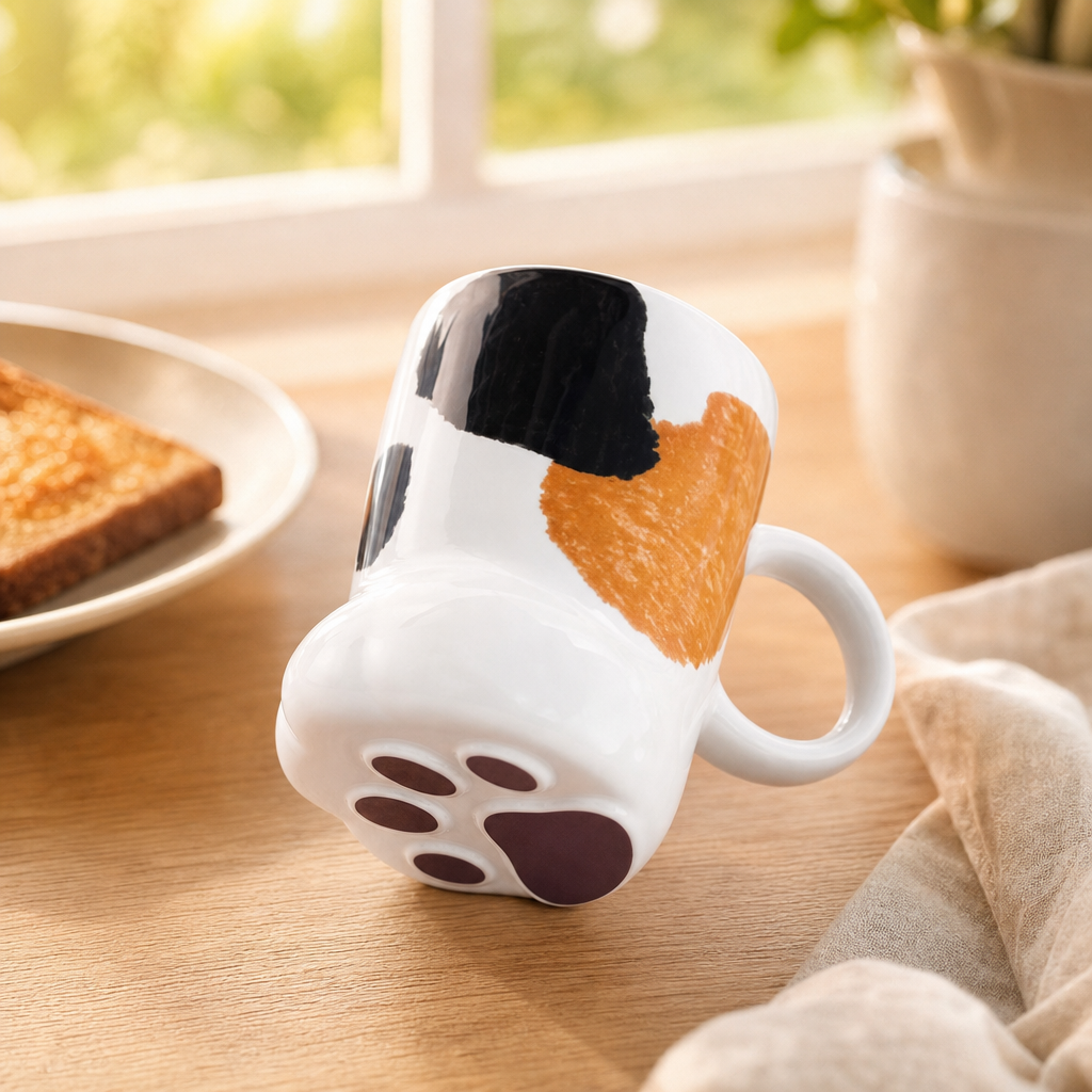 Cat Paw Print Ceramic Mug