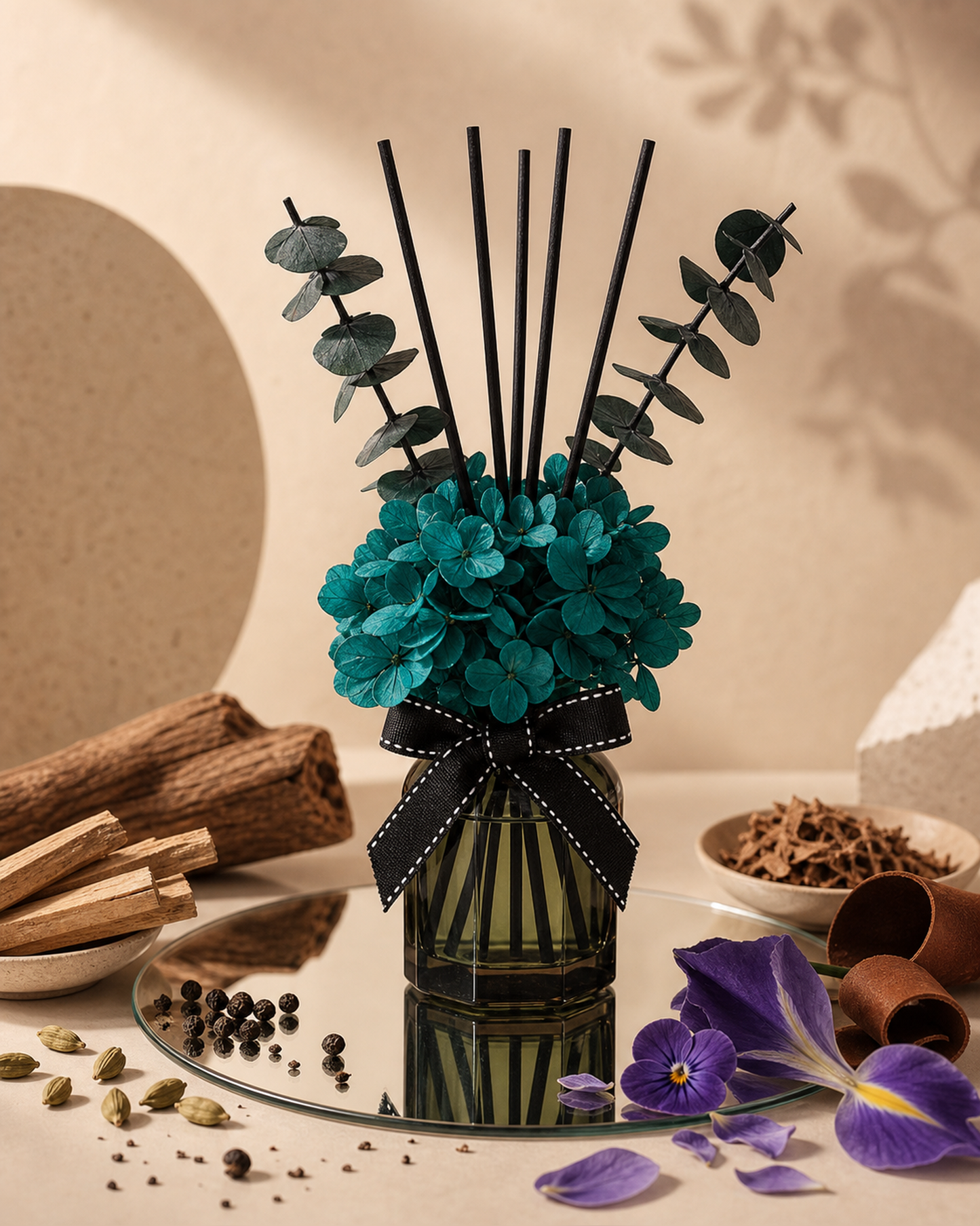Spiced Sandalwood Leather Reed Diffuser | Inspired by Santal 33