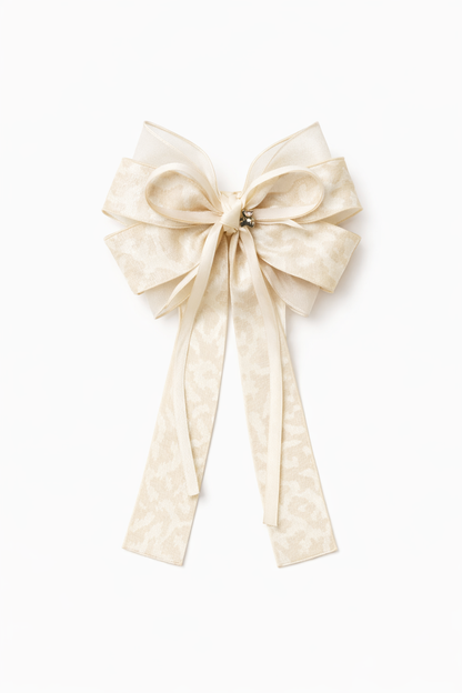 Elegant Ivory Bow Hair Clips - Set of 2 1