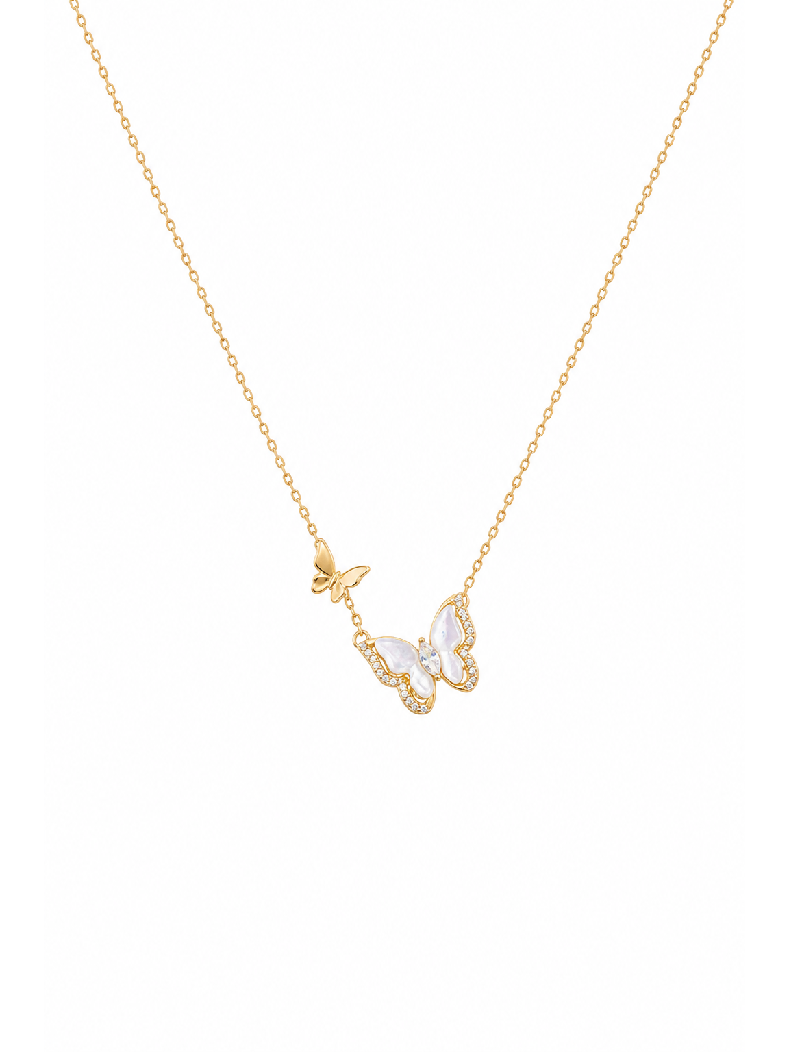 Gold Plated Butterfly Pendant Necklace 1