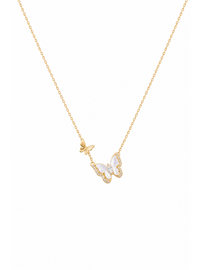 Gold Plated Butterfly Pendant Necklace 1