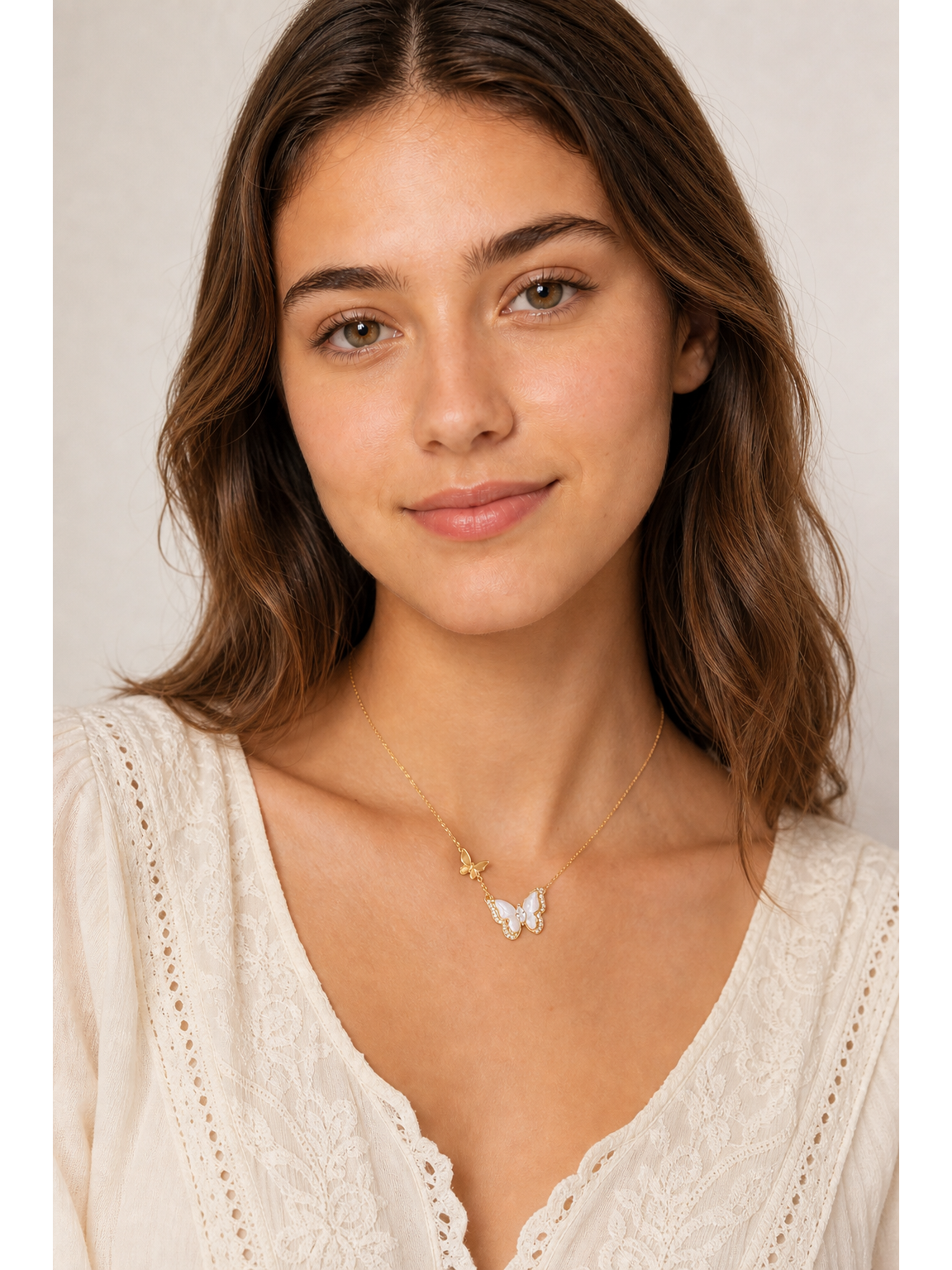 Gold Plated Butterfly Pendant Necklace 2