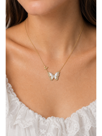 Gold Plated Butterfly Pendant Necklace 3
