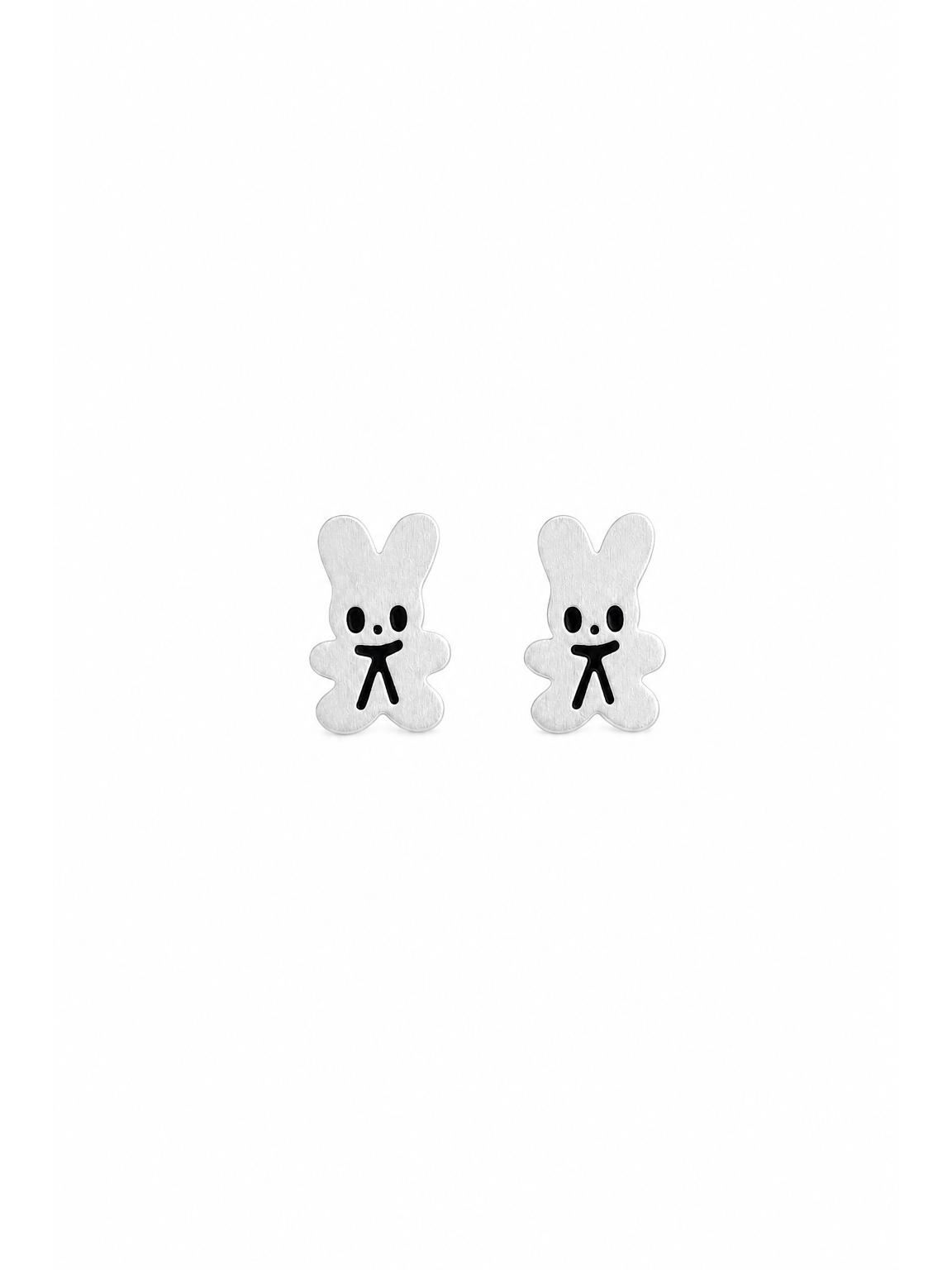 Minimal Bunny with Sterling Silver Posts Earring 1