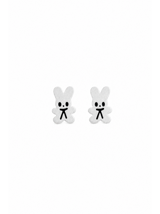Minimal Bunny with Sterling Silver Posts Earring 1