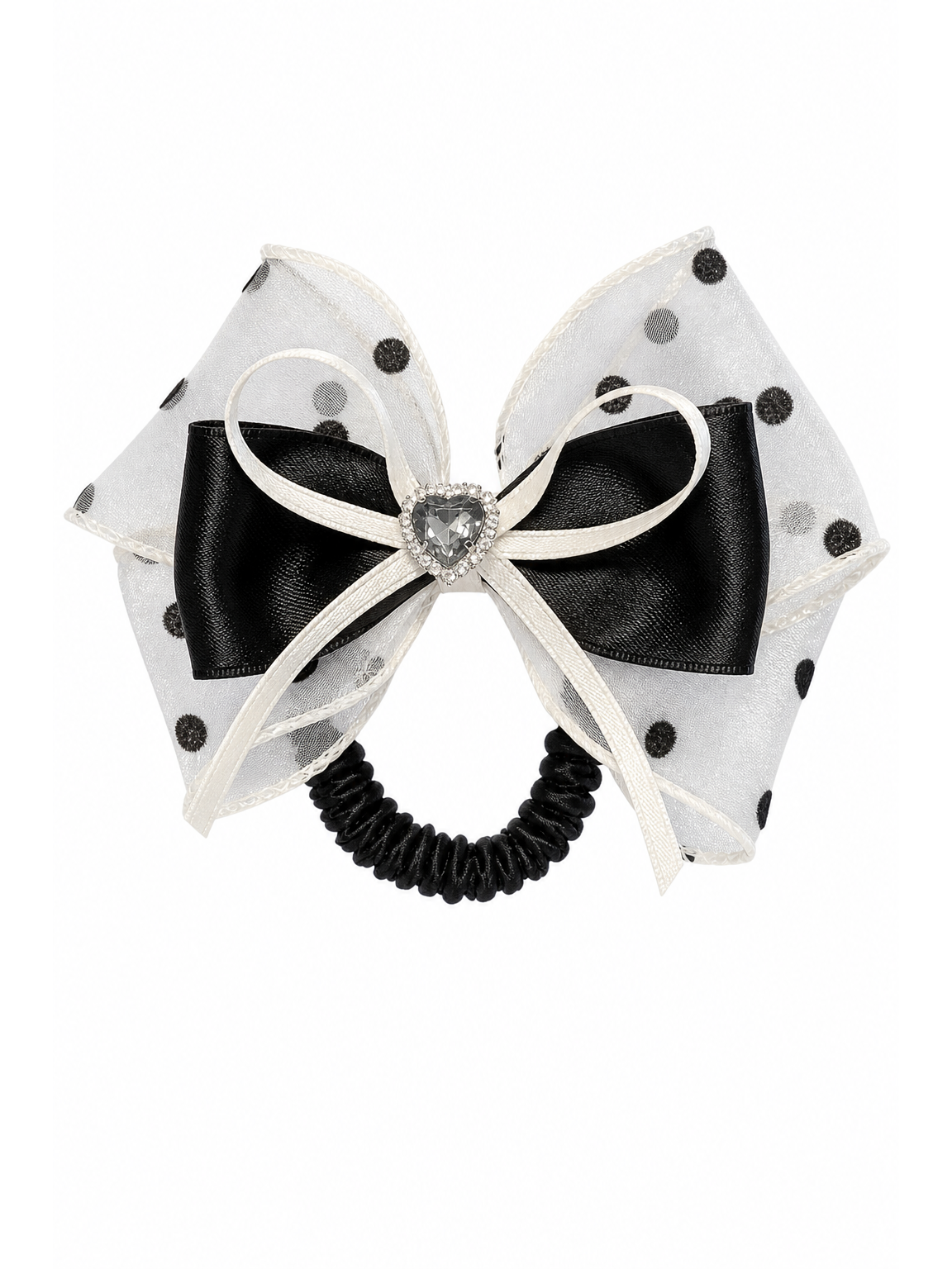Oversized Polka Dot Bow Scrunchie 1